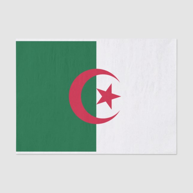 Papier Mousseline Drapeau patriotique algérien (Recto)