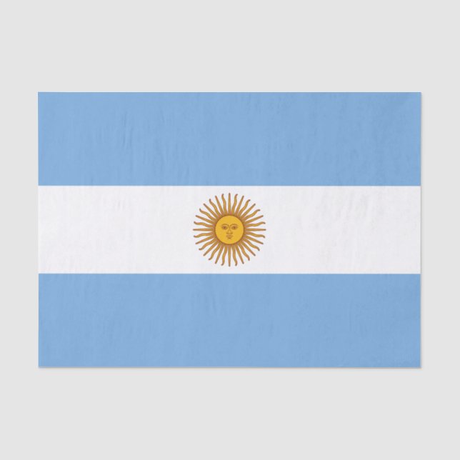 Papier Mousseline Drapeau patriotique argentin (Recto)