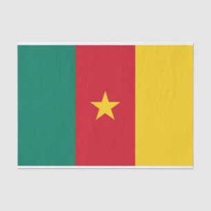 Papier Mousseline Drapeau patriotique du Cameroun