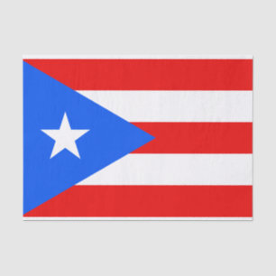 Papier Mousseline Drapeau Porto Rico Tissus Paper