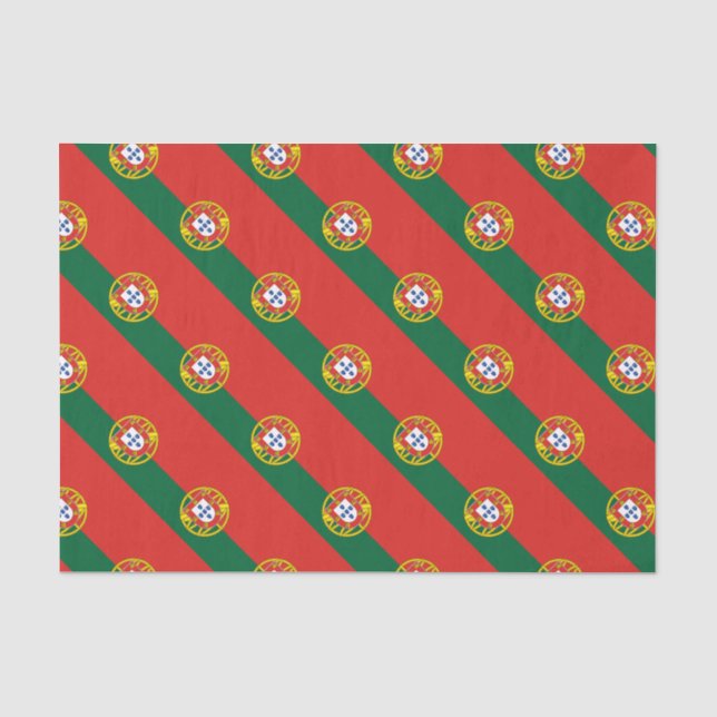 Papier Mousseline Drapeau portugais Bandeira De Portugal (Recto)
