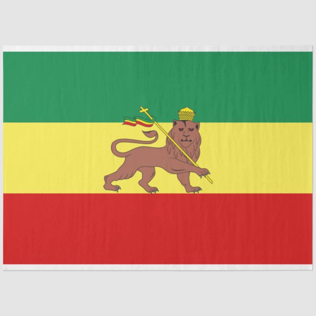 Papier Mousseline Drapeau rastafarien (Rastafarianisme) (Rasta) (Recto)