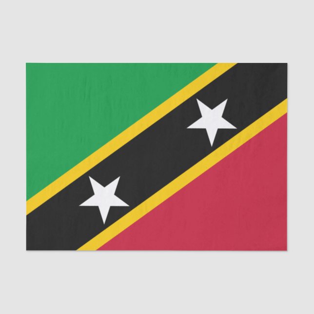 Papier Mousseline Drapeau Saint-Kitts-et-Nevis (Recto)