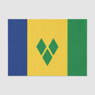Papier Mousseline Drapeau Saint-Vincent