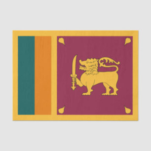 Papier Mousseline Drapeau Sri Lanka