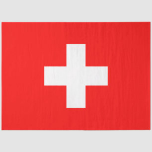 Papier Mousseline Drapeau suisse (Suisse) Papier de tissus