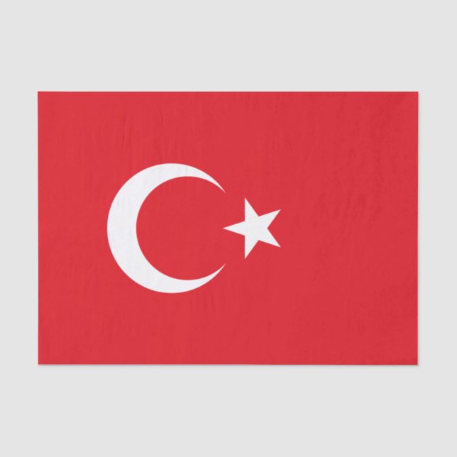 Papier Mousseline Drapeau turc (Turquie) (Recto)