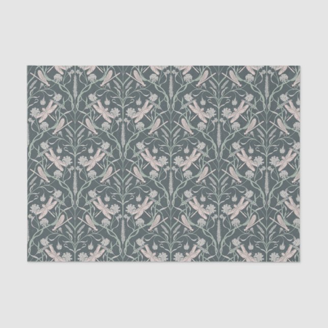 Papier Mousseline Dream Dragonfly Cornflower, Etoiles, Chevron (Recto)