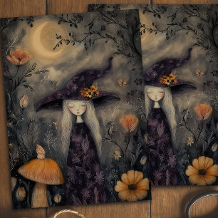 Papier Mousseline Dreamical Whimsical Halloween Witch Decoupage