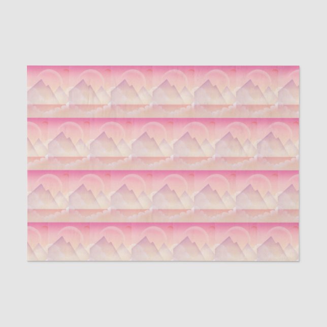 Papier Mousseline Dreamy Pastel Motif paysager (Recto)