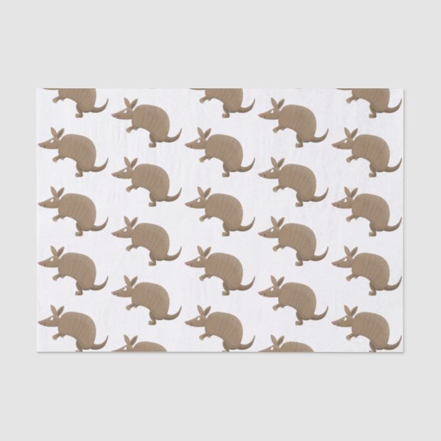 Papier Mousseline Drôle armadillo joyeux dessin animé (Recto)