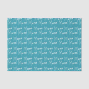 Papier Mousseline Drôle Mignon Pas De Problème Lama Motif Bleu