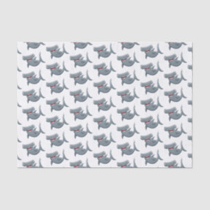 Papier Mousseline Drôle mignon requin marteau dessin animé
