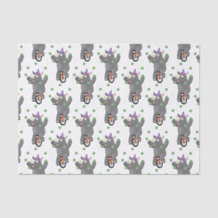 Papier Mousseline Drôle rhinocéros mignon jonglant sur monocycle