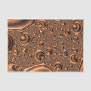 Papier Mousseline Drôle Trippy Spiraling Orange Black Fractal Art