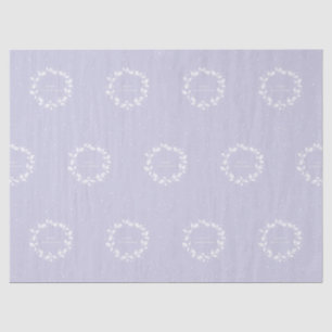 Papier Mousseline Dusty Purple + White Christmas Holly et Berries