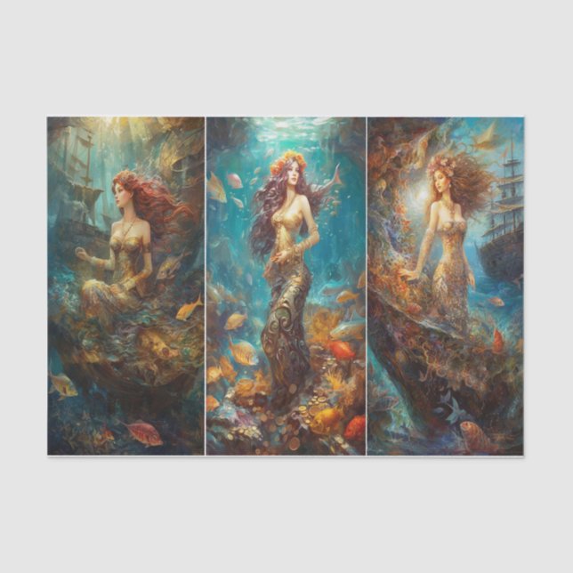 Papier Mousseline Eaux dorées (Recto)