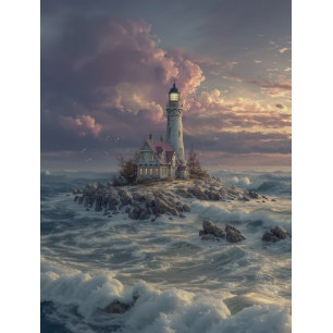 Papier Mousseline Eaux tempérées du phare de Decoupage