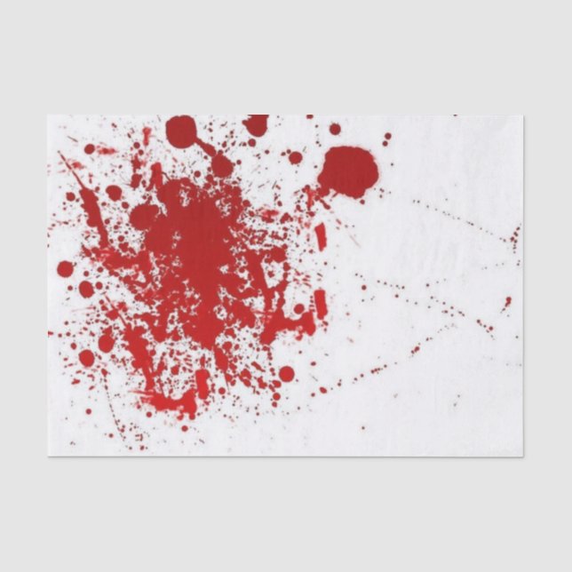 Papier Mousseline Éclaboussure Halloween de sang (Recto)