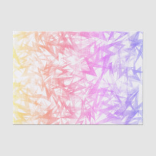Papier Mousseline Éclectique Pastel Rainbow Lightning Bolt