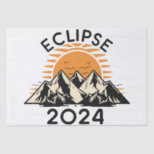 Papier Mousseline Éclipse solaire totale 2024