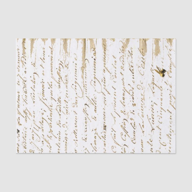 Papier Mousseline Écriture française (Recto)