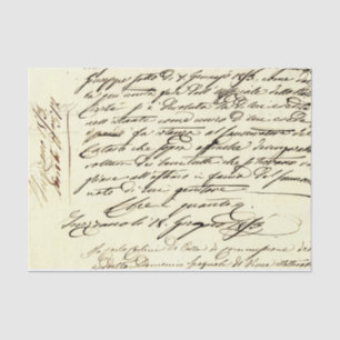 Papier Mousseline Écriture manuscrite vintage 