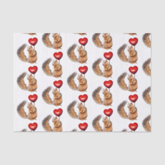 Papier Mousseline Écureuil avec papier de tissus cardiaques