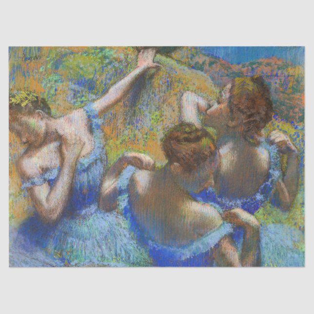 Papier Mousseline Edgar Degas - Danseurs Bleus (Recto)