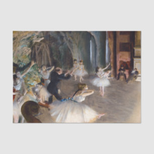 Papier Mousseline Edgar Degas - La répétition du ballet sur scène