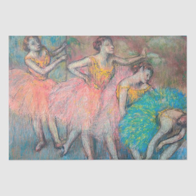 Papier Mousseline Edgar Degas - Quatre Danseurs (Recto)