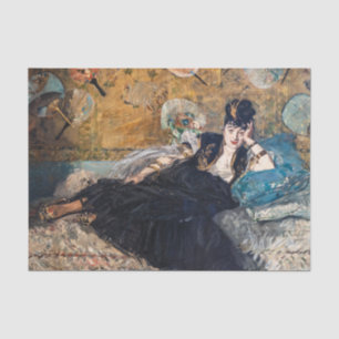 Papier Mousseline Edouard Manet - Lady avec fans