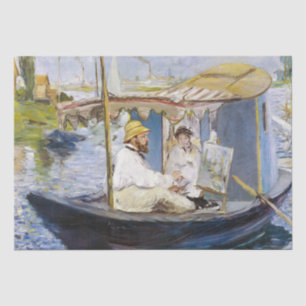 Papier Mousseline Edouard Manet - Monet dans son Studio Boat