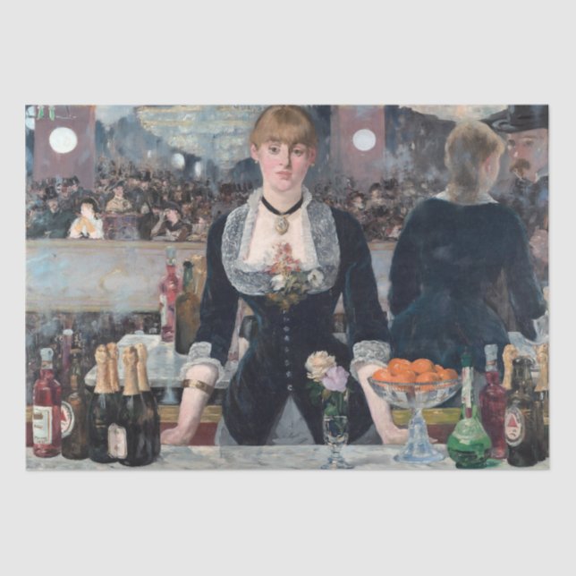 Papier Mousseline Edouard Manet - Un bar aux Folies-Bergere (Recto)