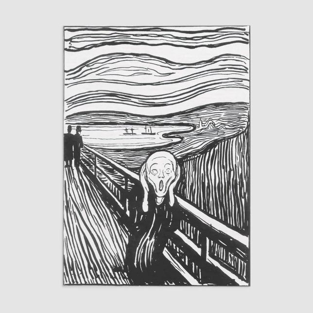 Papier Mousseline Edvard Munch - La lithographie de cri (Créateur téléchargé)