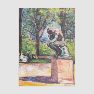 Papier Mousseline Edvard Munch - Le penseur de Rodin