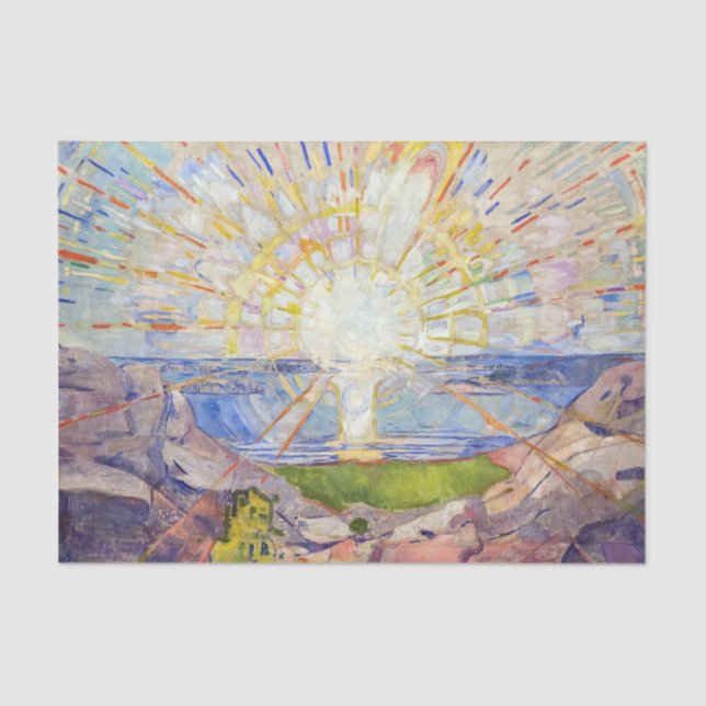Papier Mousseline Edvard Munch - Le Soleil 1911 (Recto)