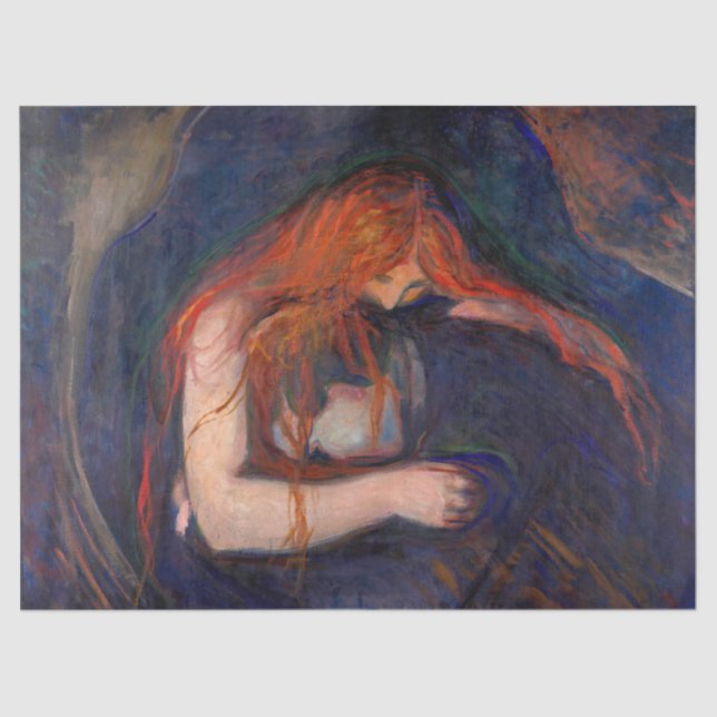 Papier Mousseline Edvard Munch - Vampire / Amour et douleur (Recto)