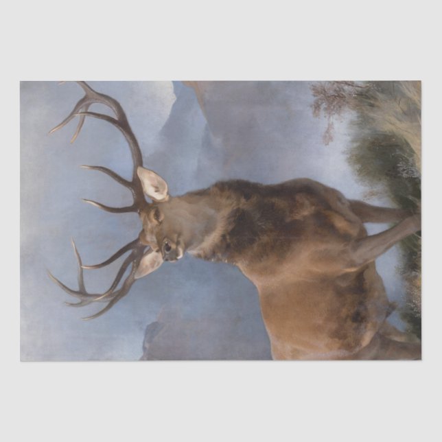 Papier Mousseline Edwin Landseer| Le monarque du verre (Recto)