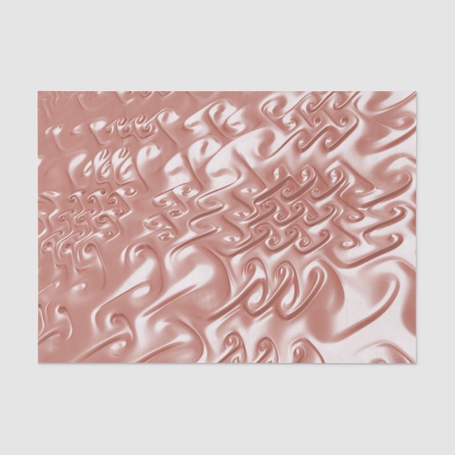 Papier Mousseline Effet d'impression personnalisé Papier Tissu Or Ro (Recto)