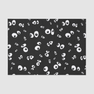 Papier Mousseline Éffrayant Googly yeux motif