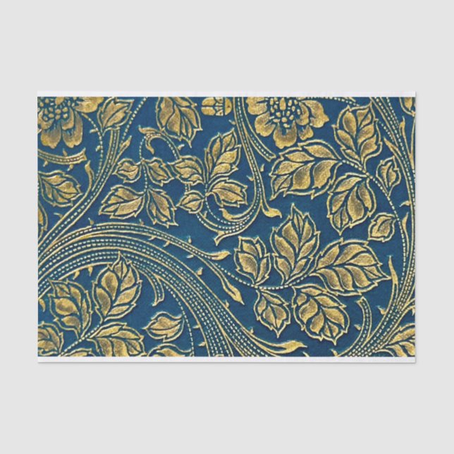 Papier Mousseline Élégance de la floraison dorée (Recto)