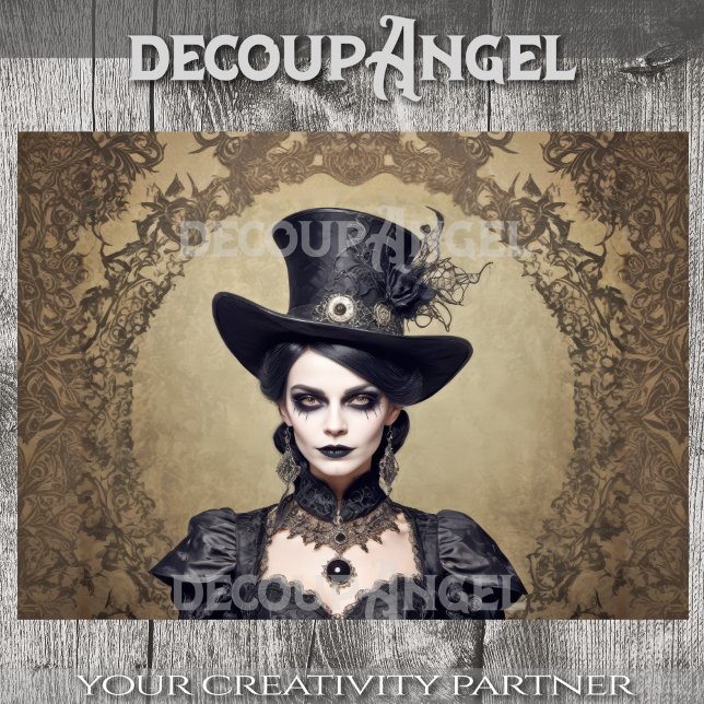 Papier Mousseline Élégance de la sorcière gothique - Découpage - (Créateur téléchargé)
