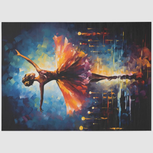 Papier Mousseline Elégance éphémère : La danse de Ballerina (Recto)