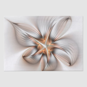 Papier Mousseline Élégance florale Art Abstrait fractal moderne