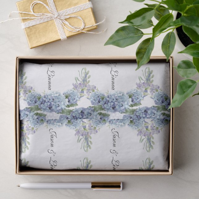Papier Mousseline Élégant Aquarelle de Fleurs de Ne Pas Oublier (Cadeau)