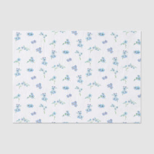 Papier Mousseline Elégant Aquarelle Oubliez-Moi Pas Fleurs
