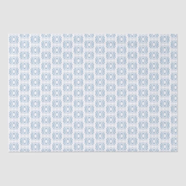 Papier Mousseline Elégant Bleu Blanc Toutes Occasions Cadeau (Recto)