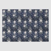 Elégant bleu marine floral