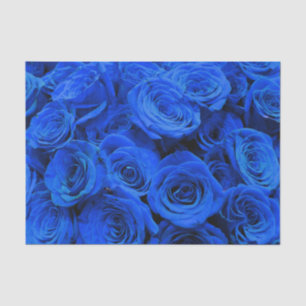 Papier Mousseline Elégant bleu rose bleu fleurs bleu bleu bleu flora